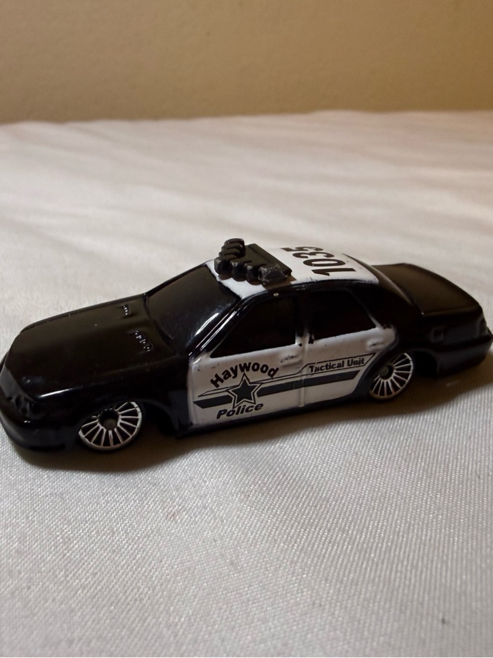 Haywood Police Tactical Unit Toy Car - Black and White Patrol Cruiser